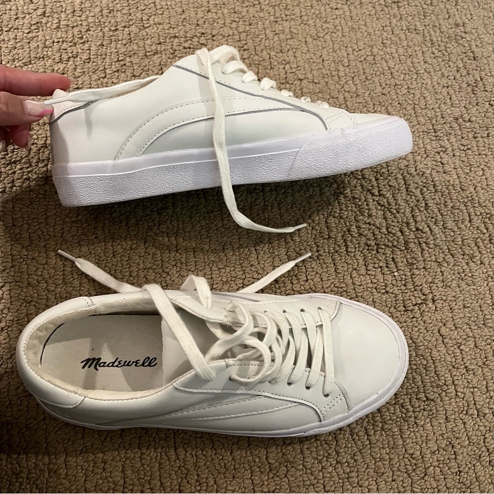 Madewell white sneakers Sidewalk Low-Top Sneakers in Leather - Picture 5 of 8